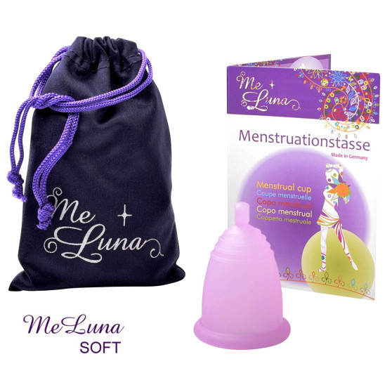 Menštruačný kalíšok Me Luna Soft M s guličkou ružový (MELU002)