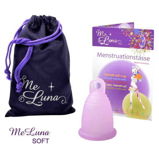 Menštruačný kalíšok Me Luna Soft M s očkom ružový (MELU009)