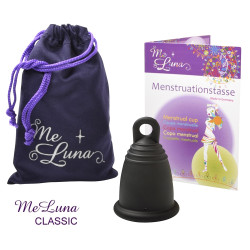 Menštruačný kalíšok Me Luna Classic L s očkom čierny (MELU017)