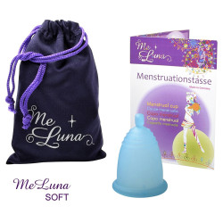 Menštruačný kalíšok Me Luna Soft M s guličkou tyrkysová (MELU051)