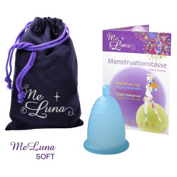 Menštruačný kalíšok Me Luna Soft L s guličkou tyrkysový (MELU052)