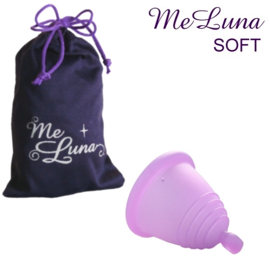 Menštruačný kalíšok Me Luna Soft XL Shorty s guličkou ružový (MELU088)
