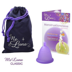 Menštruačný kalíšok Me Luna Classic M Shorty s guličkou fialový (MELU090)
