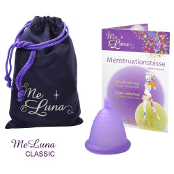 Menštruačný kalíšok Me Luna Classic L Shorty s guličkou fialový (MELU091)