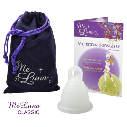Menštruačný kalíšok Me Luna Classic XL Shorty s očkom číry (MELU112)
