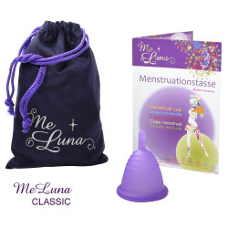 Menštruačný kalíšok Me Luna Classic S Shorty so stopkou fialový (MELU117)