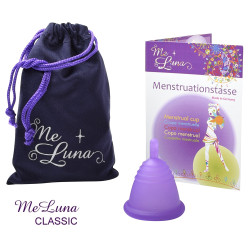 Menštruačný kalíšok Me Luna Classic M Shorty so stopkou fialový (MELU118)