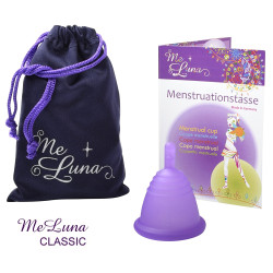 Menštruačný kalíšok Me Luna Classic L Shorty so stopkou fialový (MELU119)