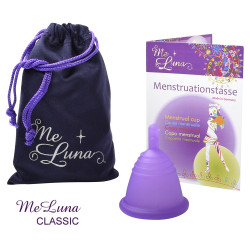 Menštruačný kalíšok Me Luna Classic XL Shorty so stopkou fialový (MELU120)