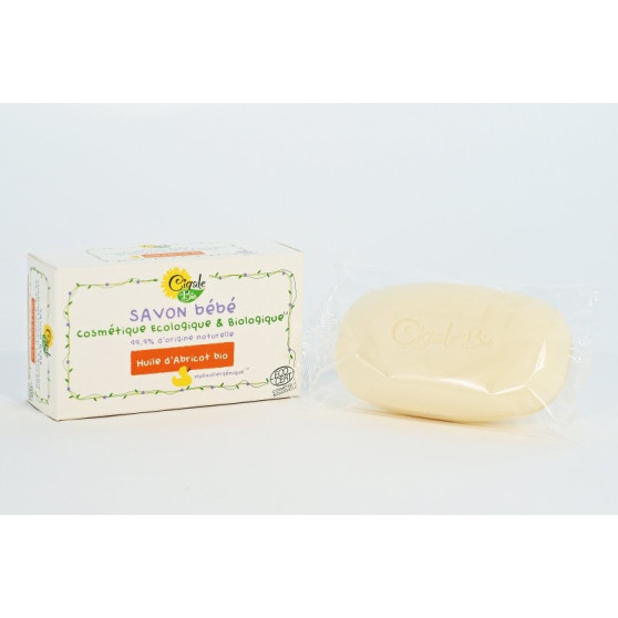 Hypoalergénne mydlo Cigale Baby s organickým marhuľovým olejom 100 g (CIG116)