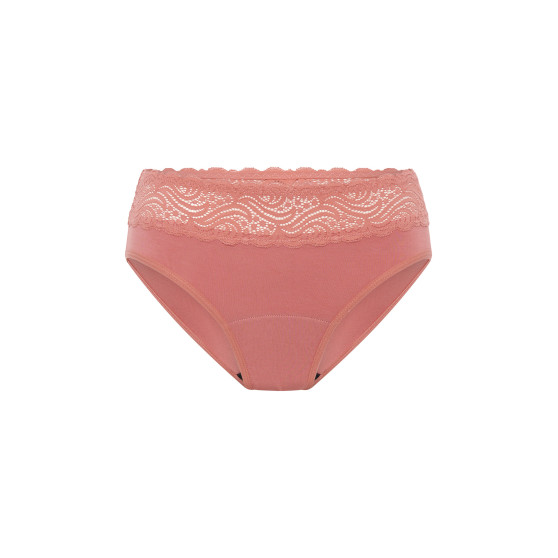Menštruačné nohavičky Modibodi Sensual Hi-Waist Bikini Light-Moderate Art Deco Pink (MODI4035ADP)